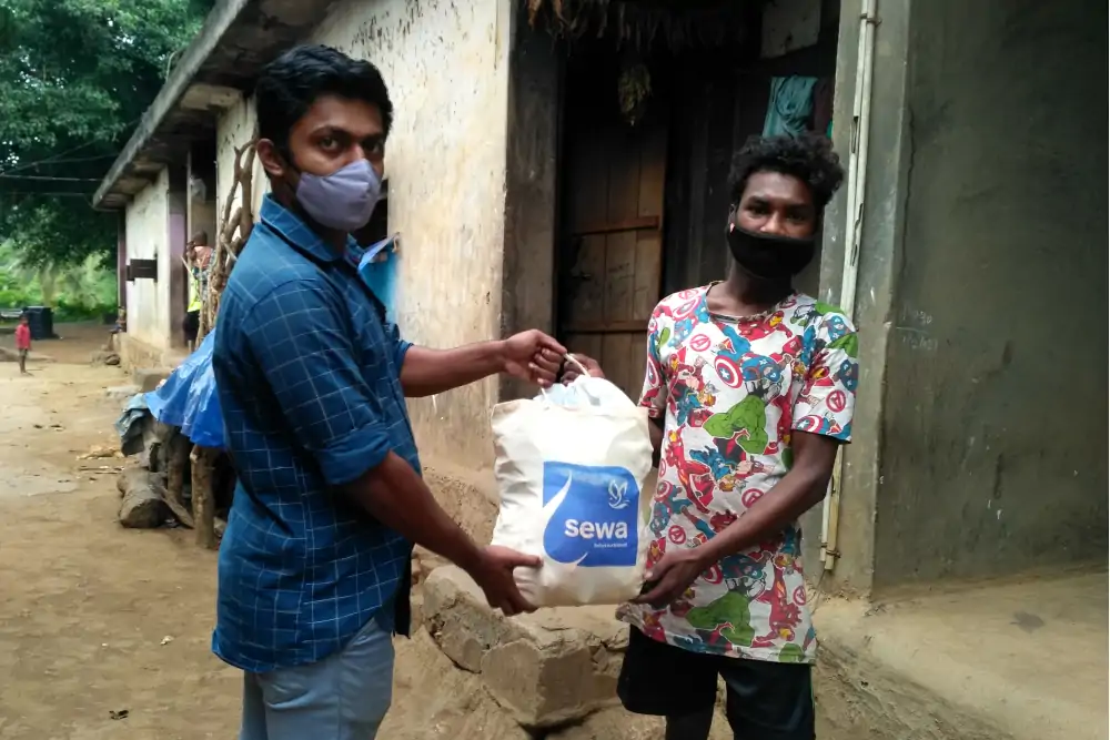 Grocery Kit distributed during COViD Second Wave